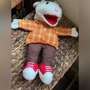 Silly Puppets Mouse With Sneakers Hand Puppet Doll Plush 15” moveable mouth